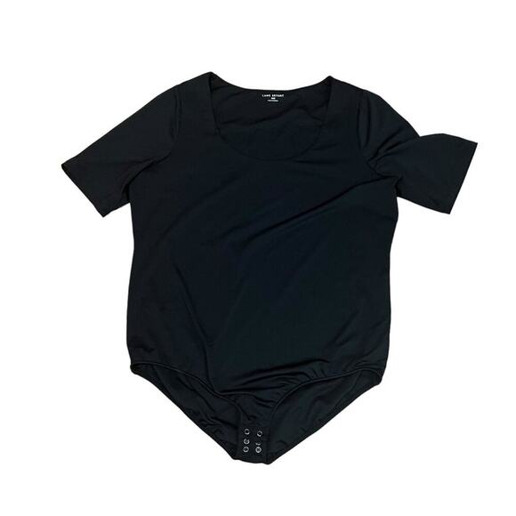 Lane Bryant Fitted Short-Sleeve Scoop Neck Bodysuit Black Womens Size 18/20 - Picture 1 of 6